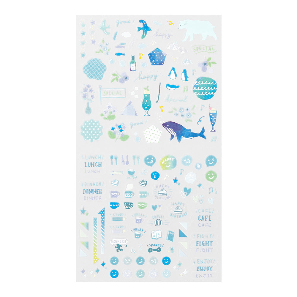 Stickers repositionnables Couleur Bleu