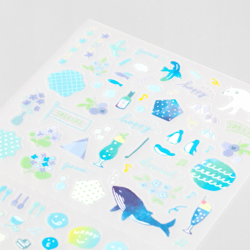 Stickers repositionnables Couleur Bleu