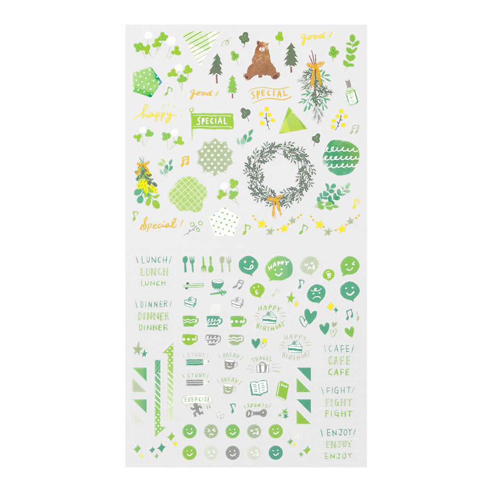 Stickers repositionnables Couleur Vert
