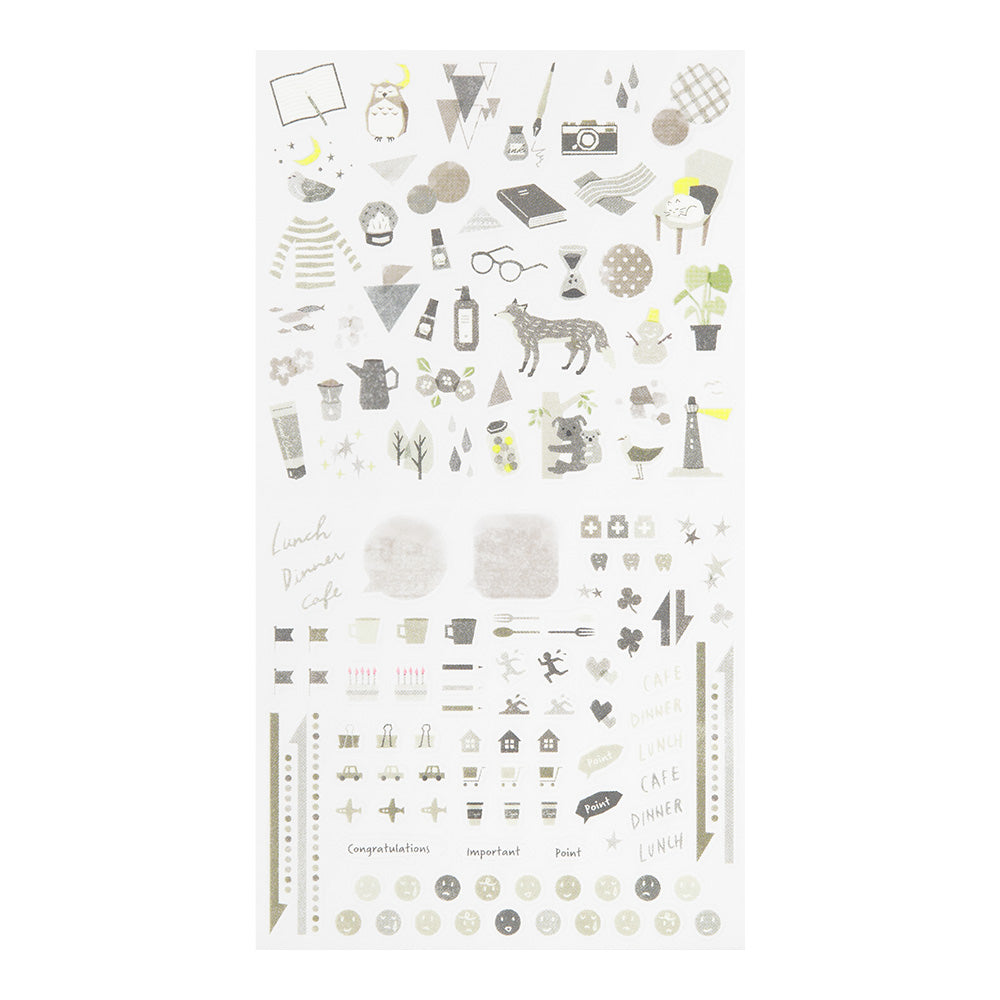 Stickers repositionnables Couleur Gris