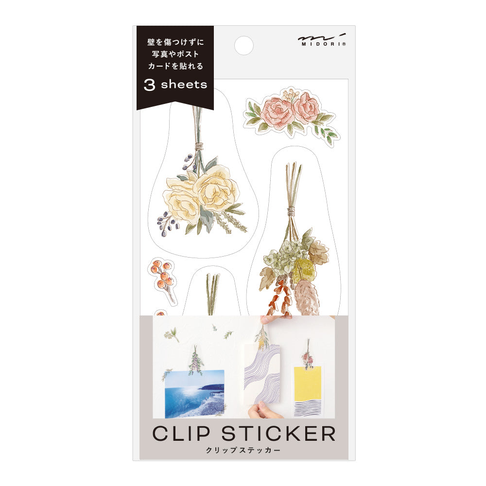 Clip Sticker Motif Fleurs séchées