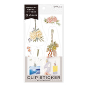 Clip Sticker Motif Fleurs séchées