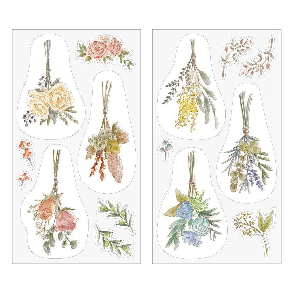 Clip Sticker Motif Fleurs séchées
