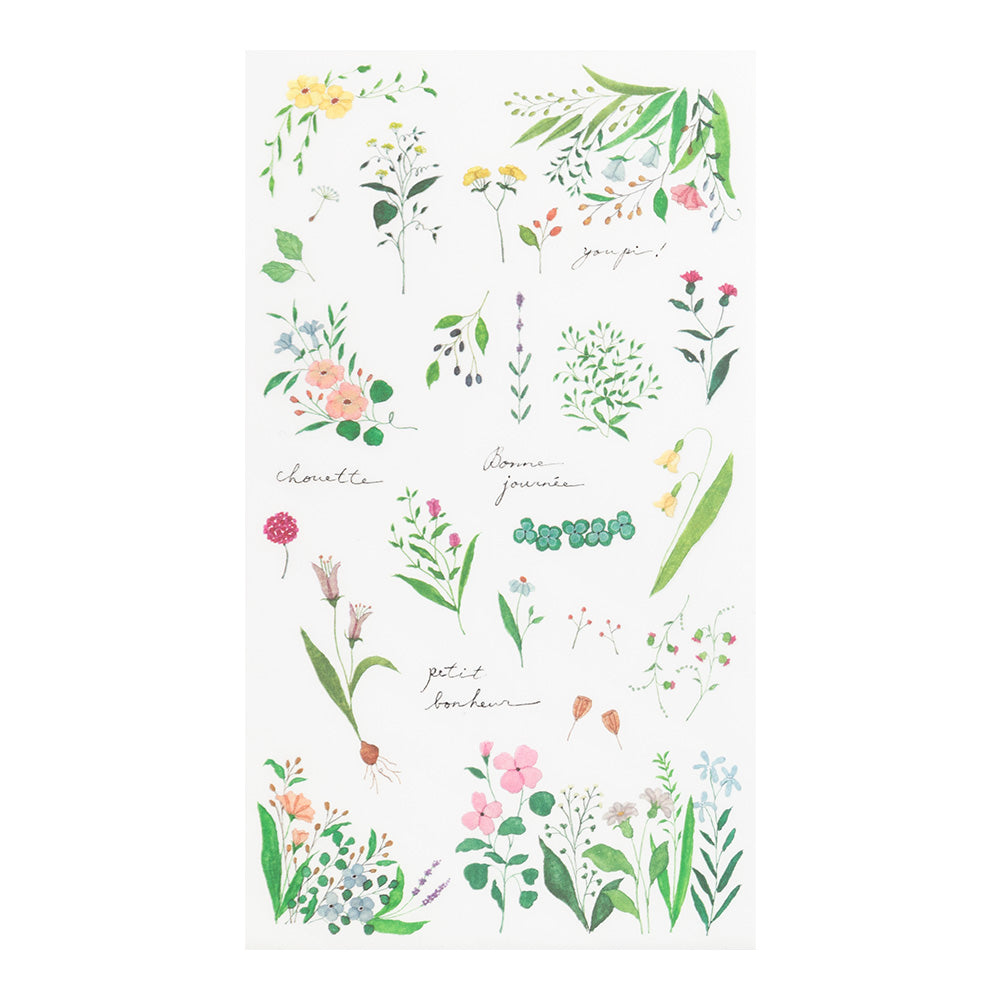 Transfer Sticker Plantes Fleuries