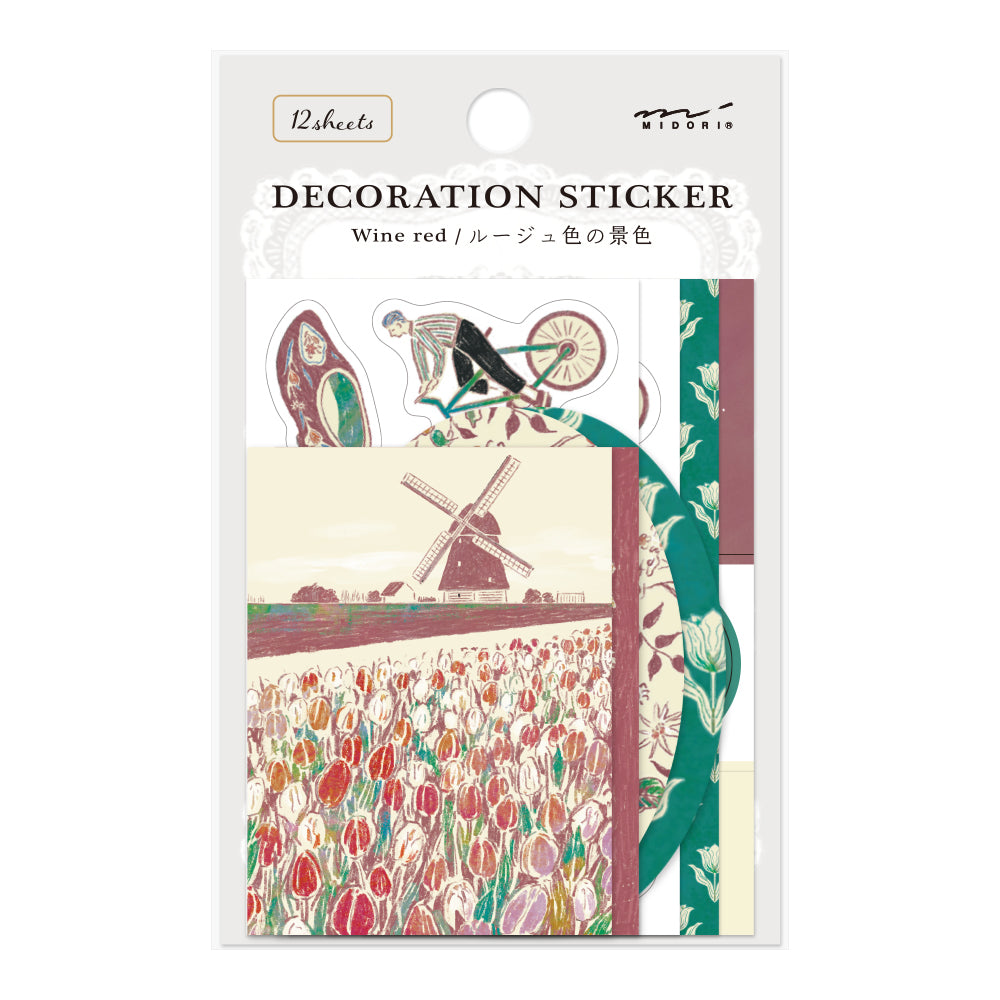 Décoration Sticker Rouge foncé