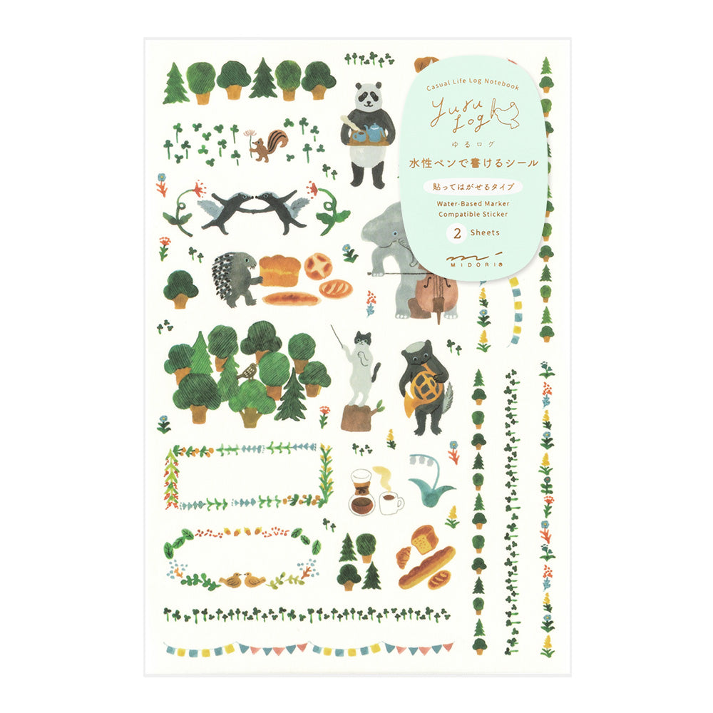 Stickers Yuru repositionnables Animaux de la Forêt