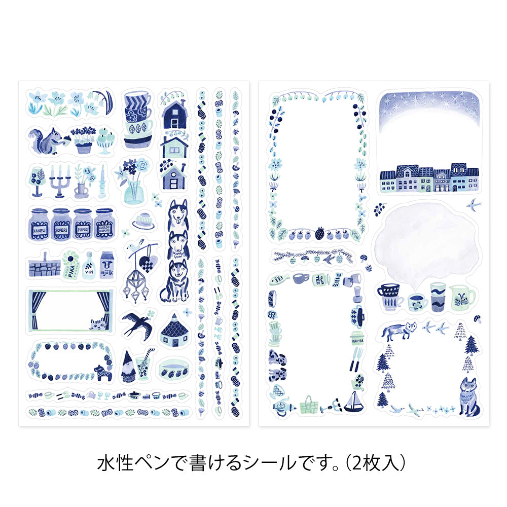 Stickers Yuru Bleu Nordique
