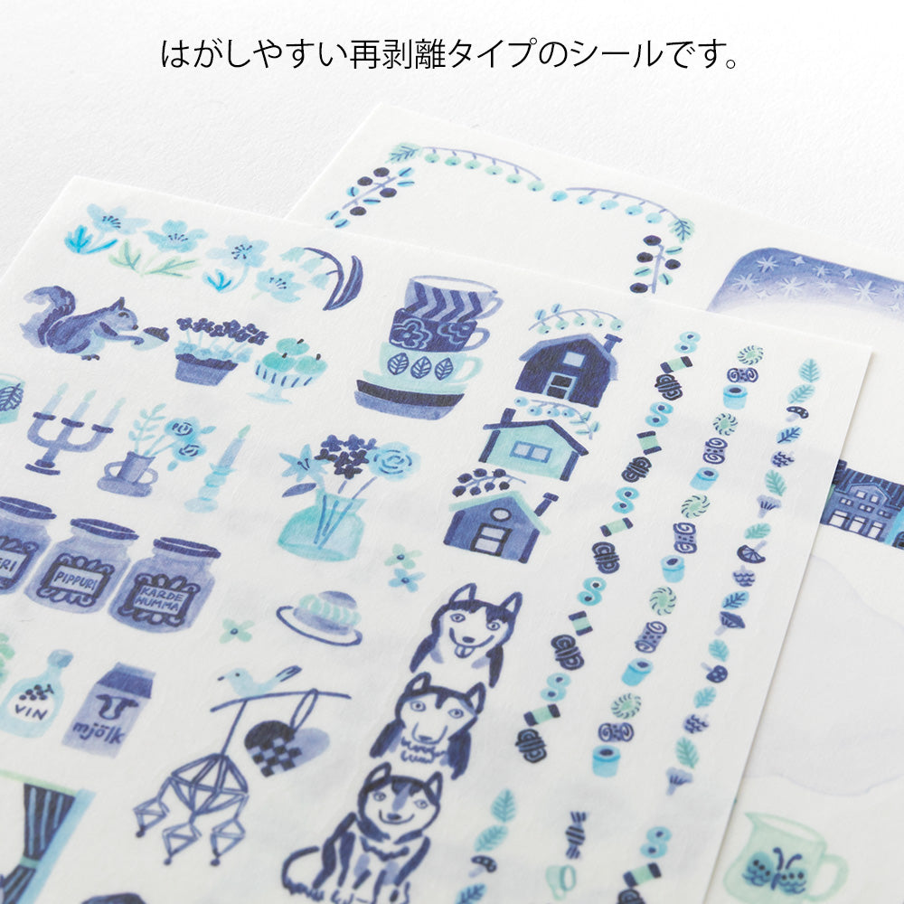 Stickers Yuru Bleu Nordique