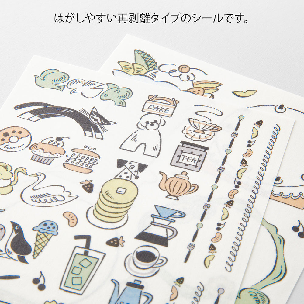 Stickers Yuru Log - Washi - Gourmandises et Animaux