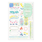 Stickers Yuru Log - Washi- Fleurs