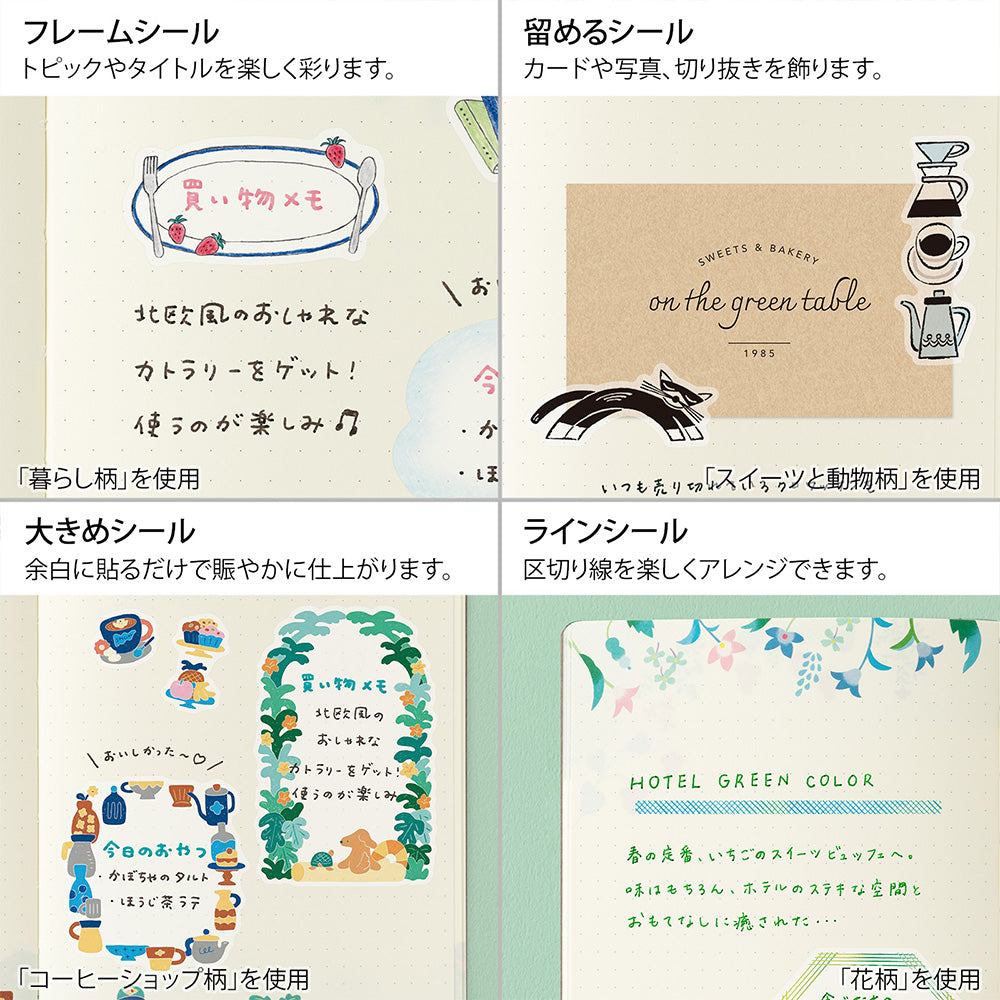 Stickers Yuru Log - Washi- Fleurs