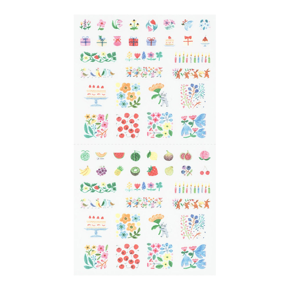 Stickers repositionnables Fleurs et fruits