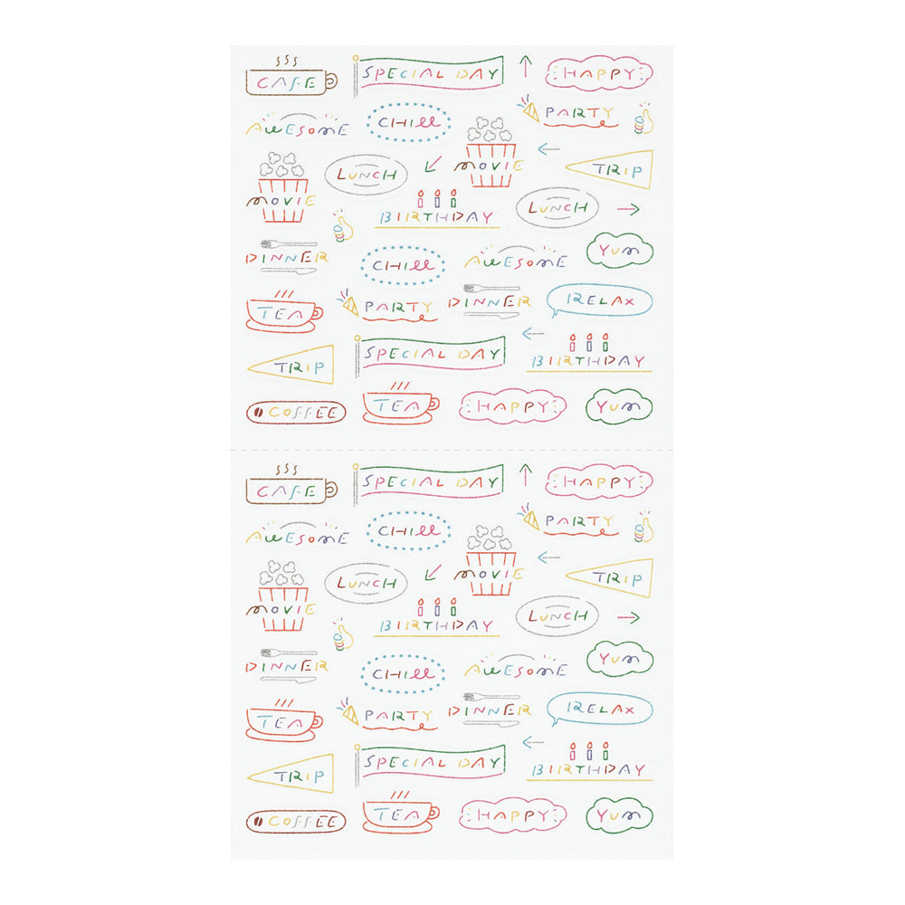 Stickers repositionnables Mots d'anniversaire
