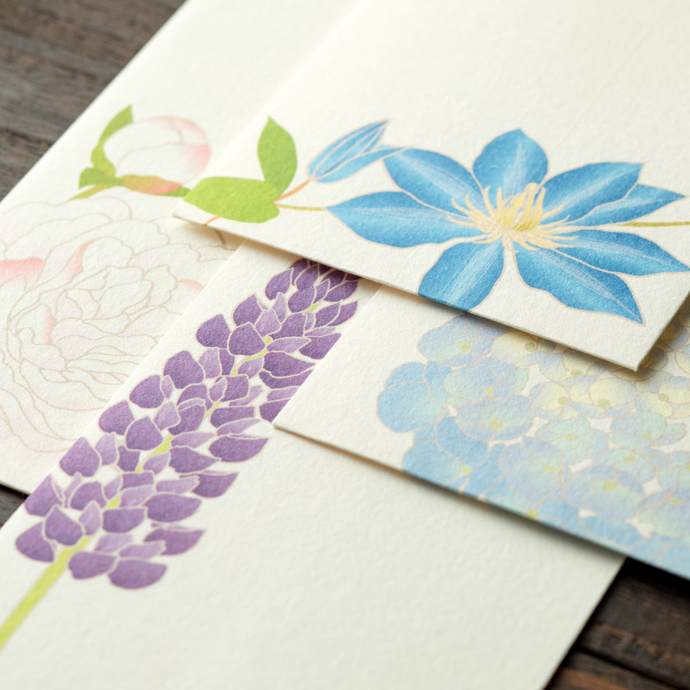 Enveloppes, Fleurs d'été bleu