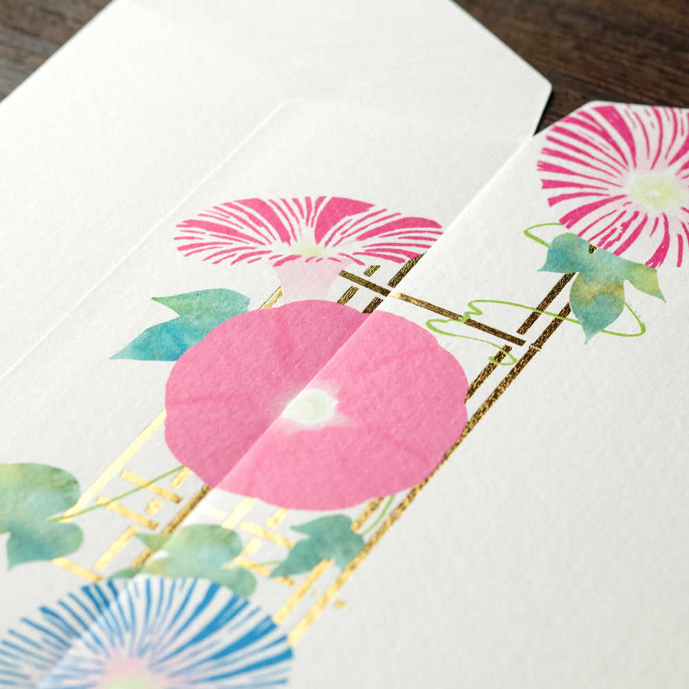Enveloppes, Fleurs Ipomées