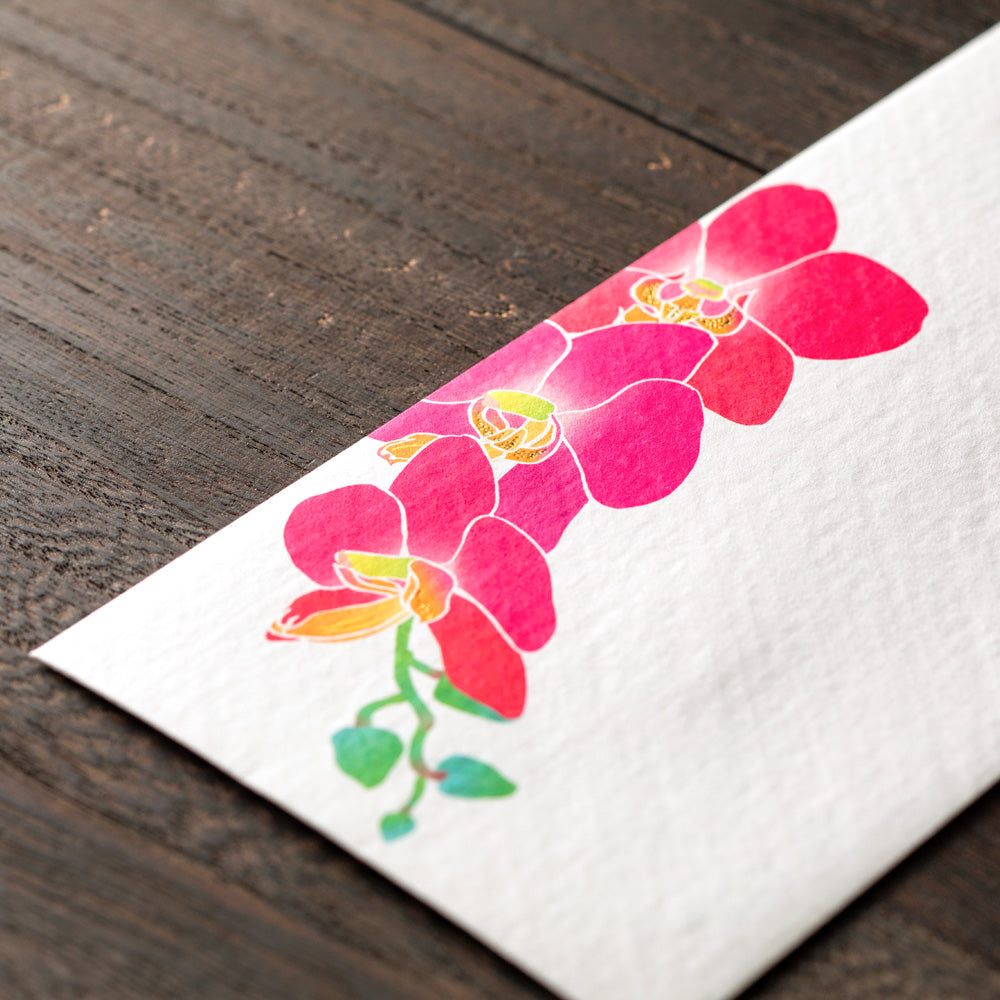Enveloppes, Orchidées roses