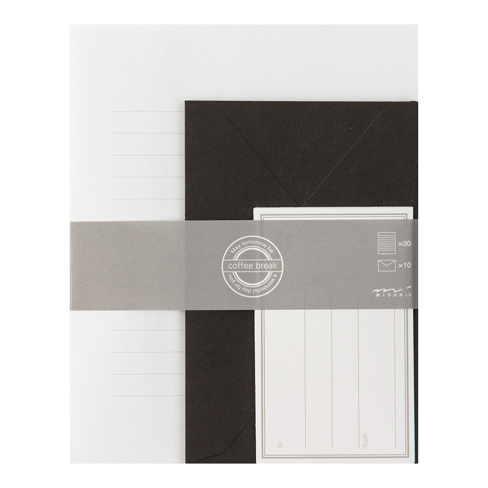 Letter Set 10 Enveloppes Noir