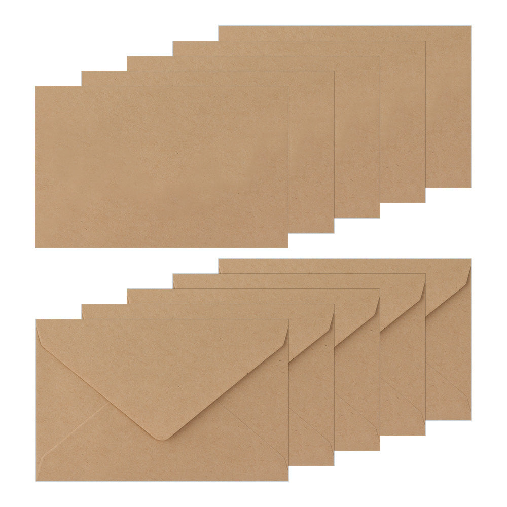 Letter Set 10 Enveloppes Marron