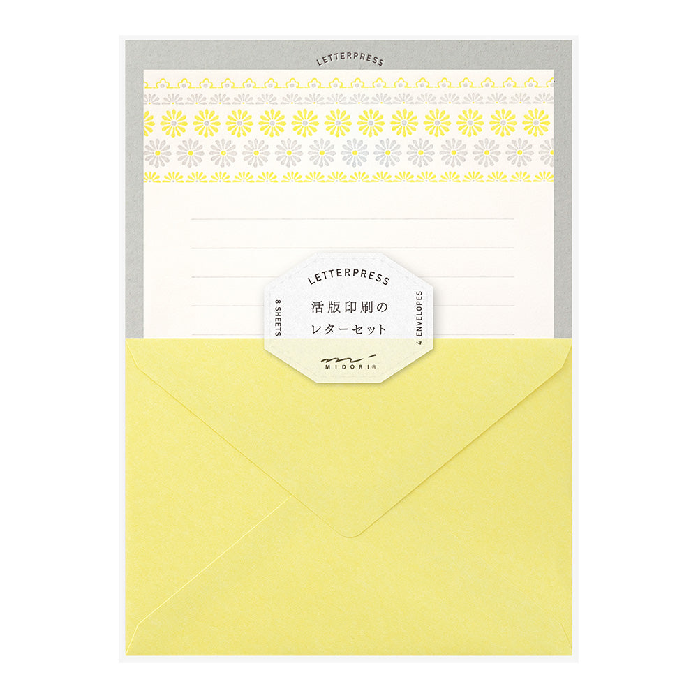 Letter Press, Fleurs Jaunes