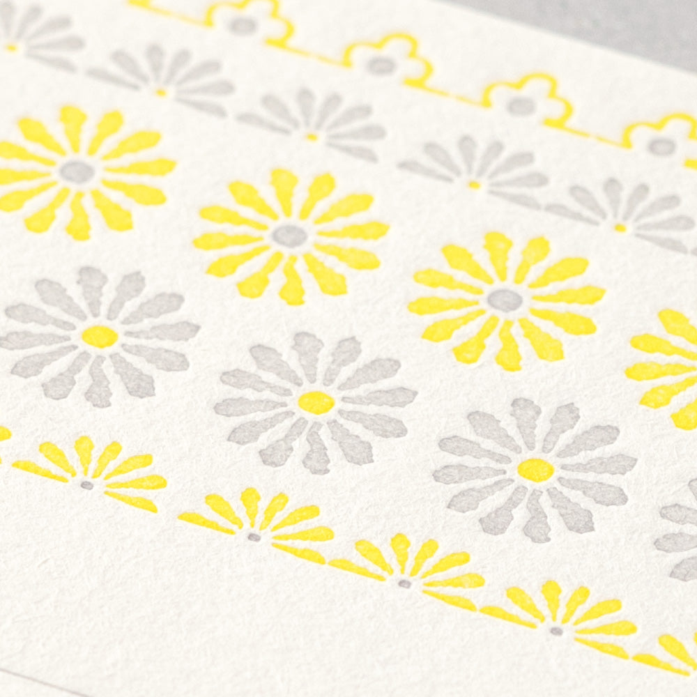Letter Press, Fleurs Jaunes