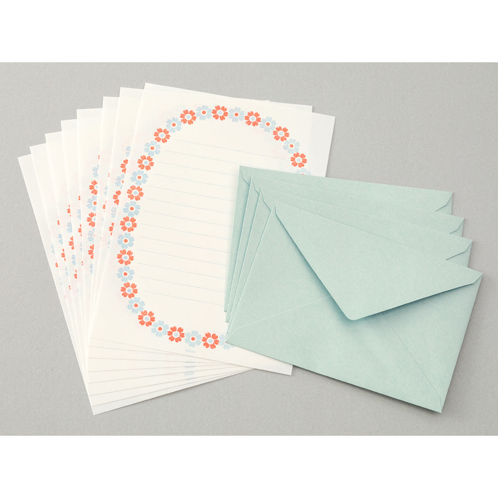 Letter Press, Cadre Fleuri bleu