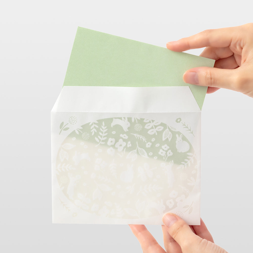 Set papiers et enveloppes en filigrane Lapin