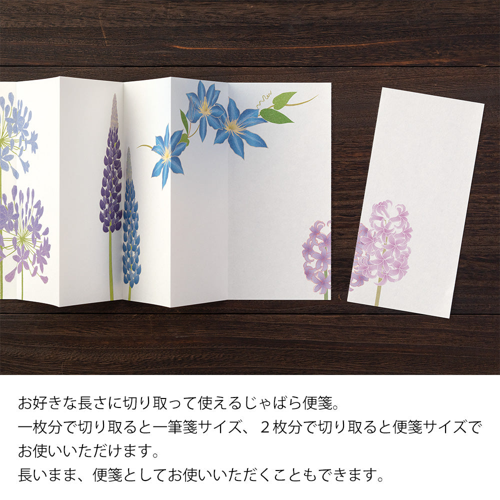 Set Ecriture Lettre Fleurs Saisonnières Bleu