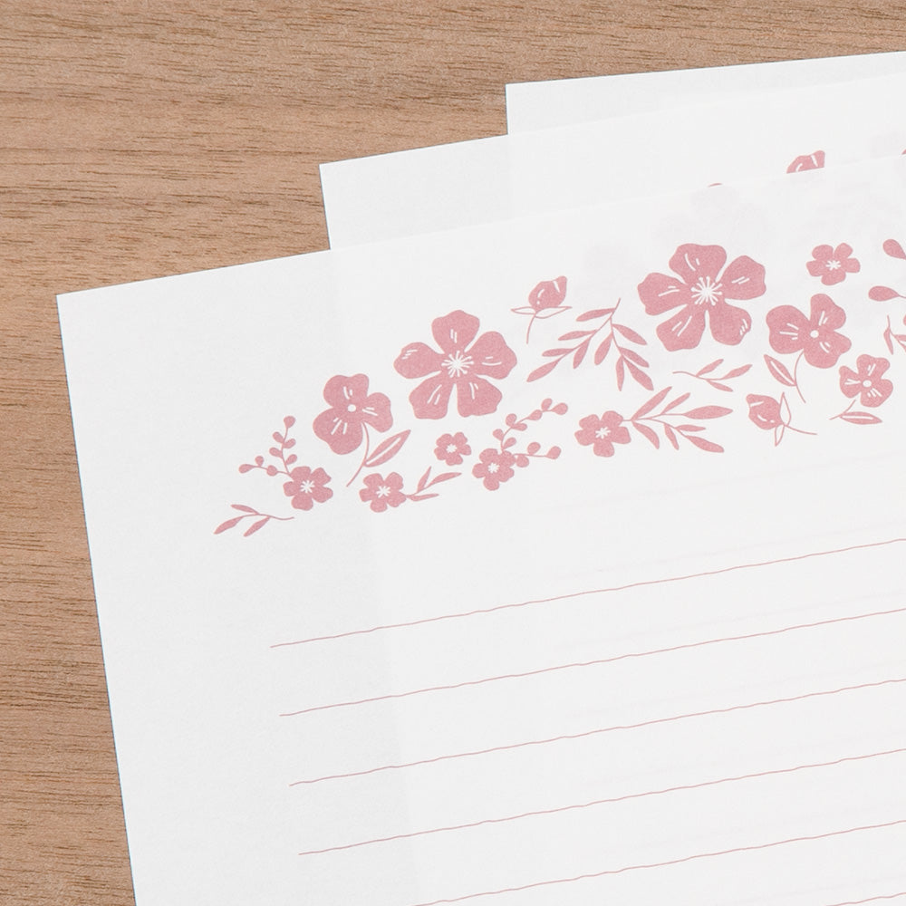 Set de Lettres et enveloppes Fleurs