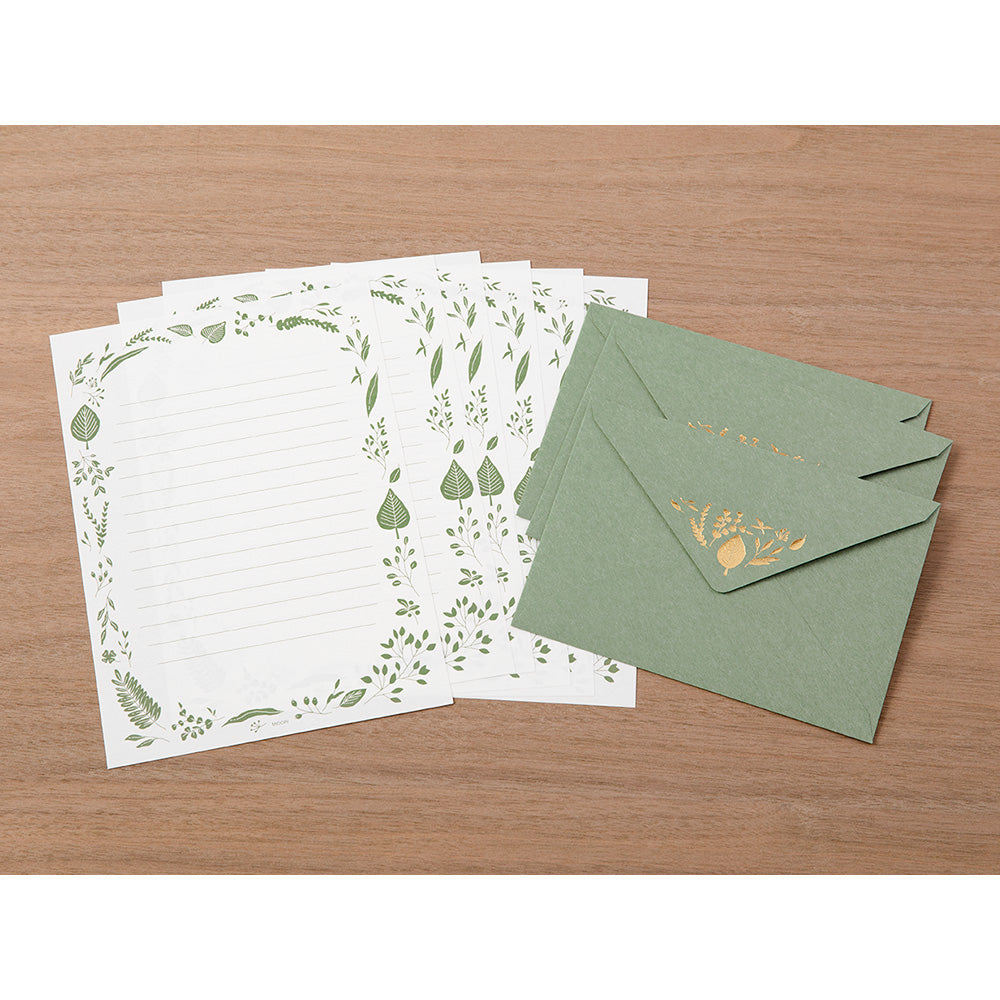 Set de Lettres et enveloppes Feuilles