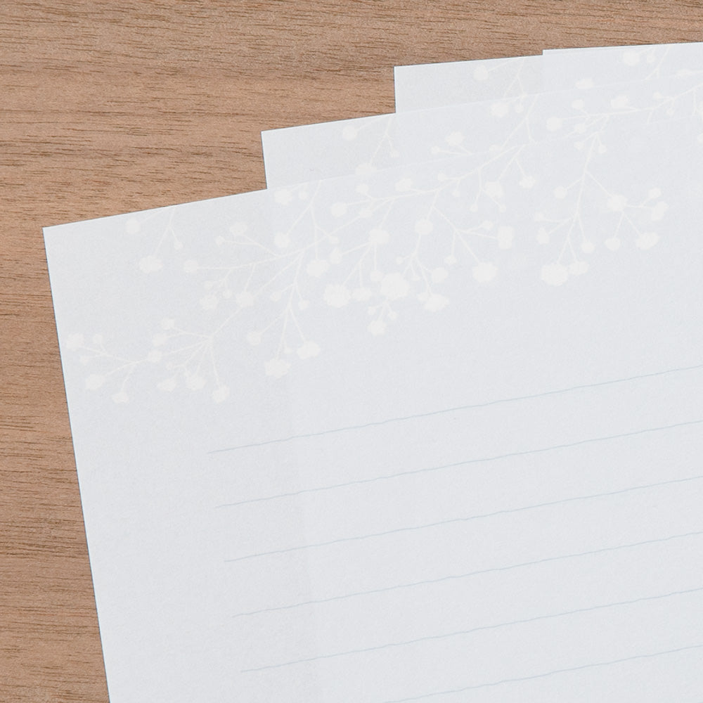 Set de Lettres et enveloppes Gypsophile
