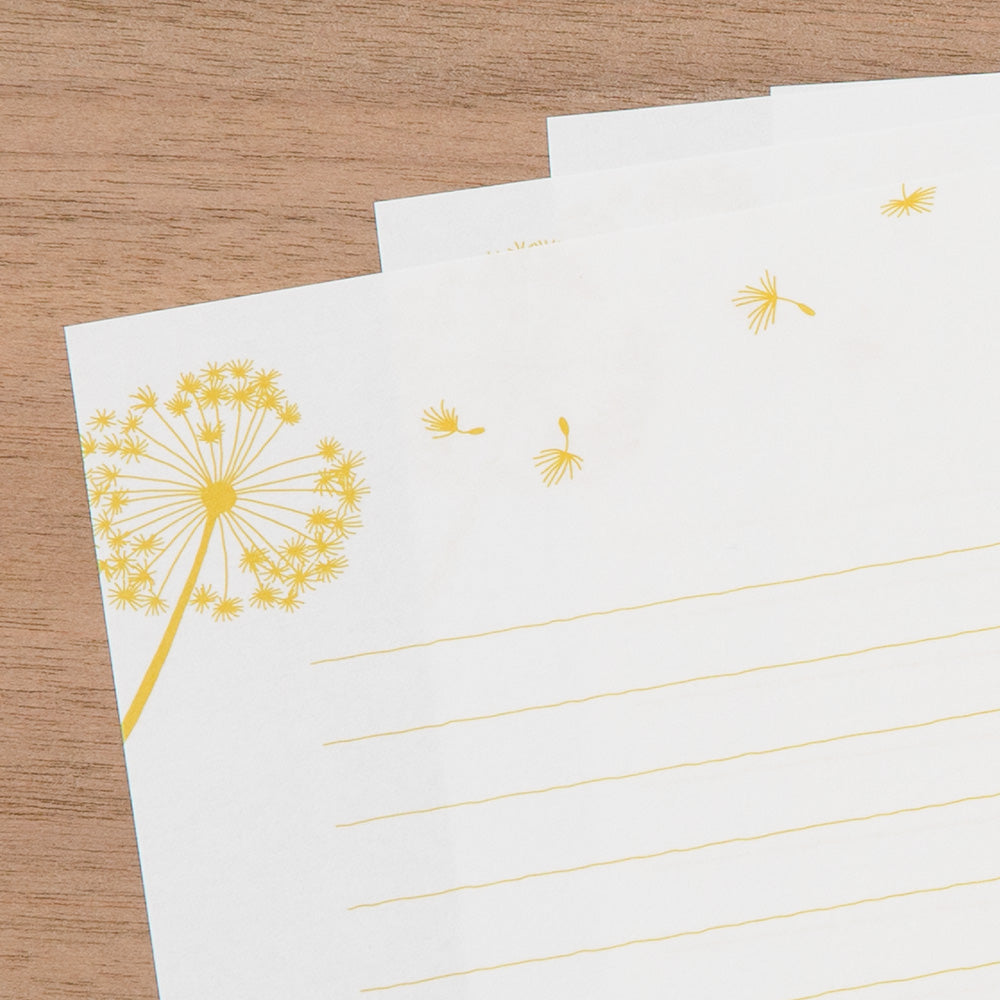 Set de Lettres et enveloppes Pissenlit