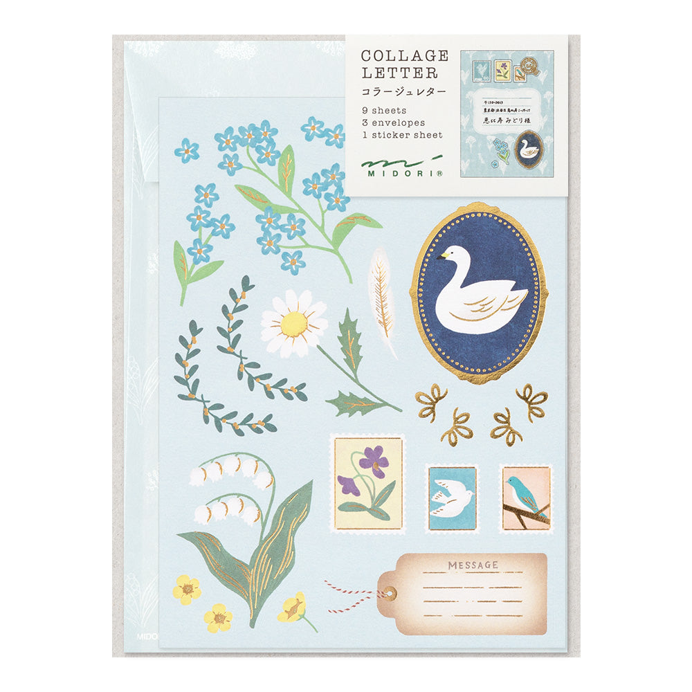 Set lettre Collage Oiseau