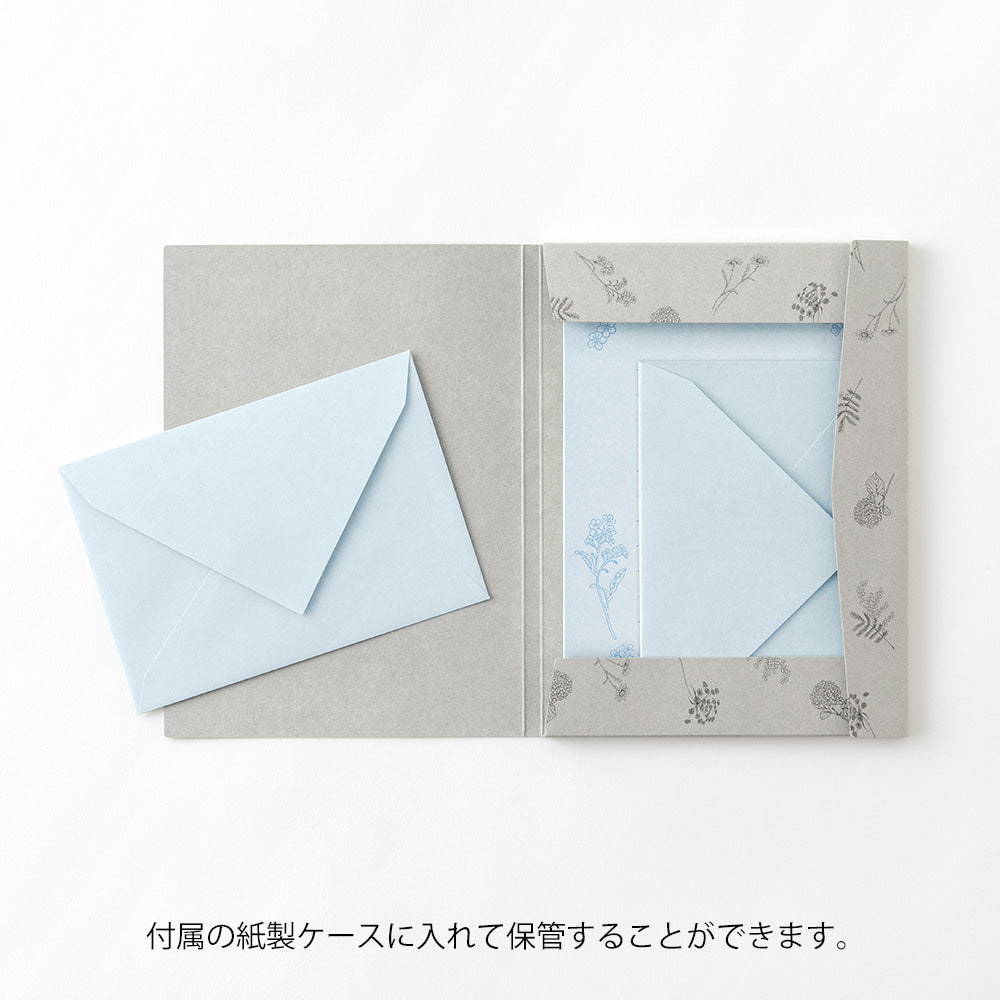 Letter Set Washi Hanairo Bleu