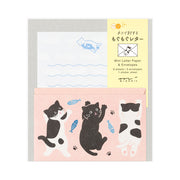 Mini Enveloppes / Papier à lettres, Sticker Chat Gourmand