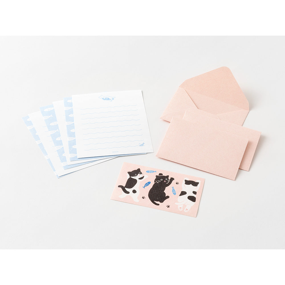 Mini Enveloppes / Papier à lettres, Sticker Chat Gourmand