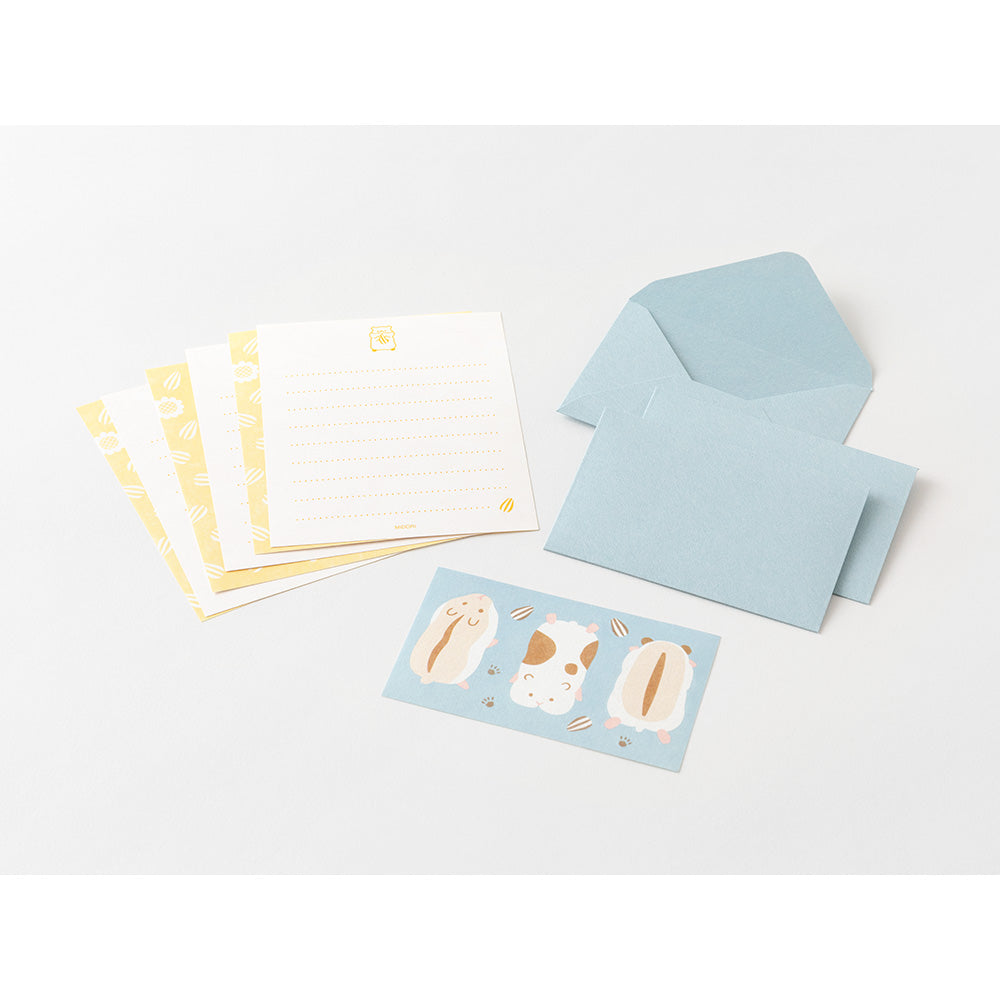 Mini Enveloppes / Papier à lettres, Sticker Hamster Gourmand