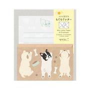 Mini Enveloppes / Papier à lettres, Sticker Chien Gourmand
