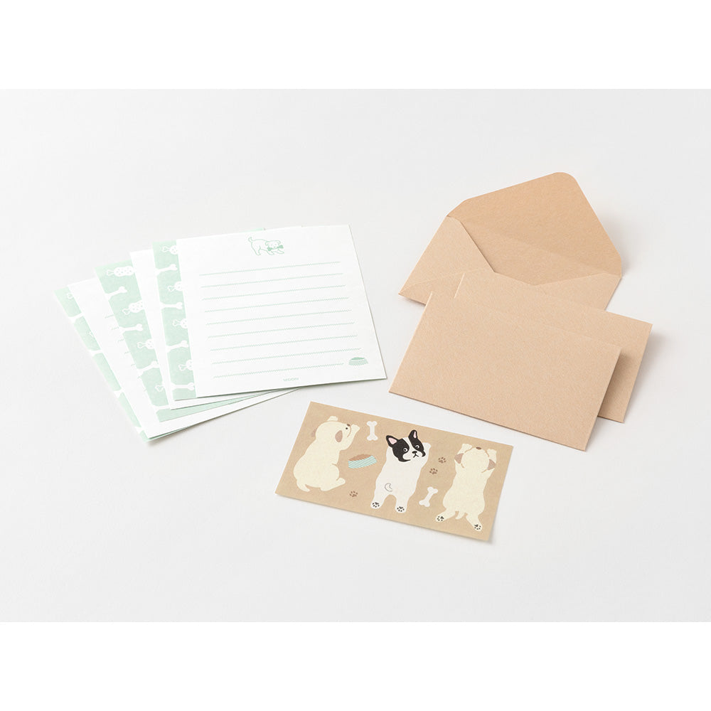 Mini Enveloppes / Papier à lettres, Sticker Chien Gourmand
