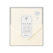 Mini Letter Set Washi Hanairo Blanc