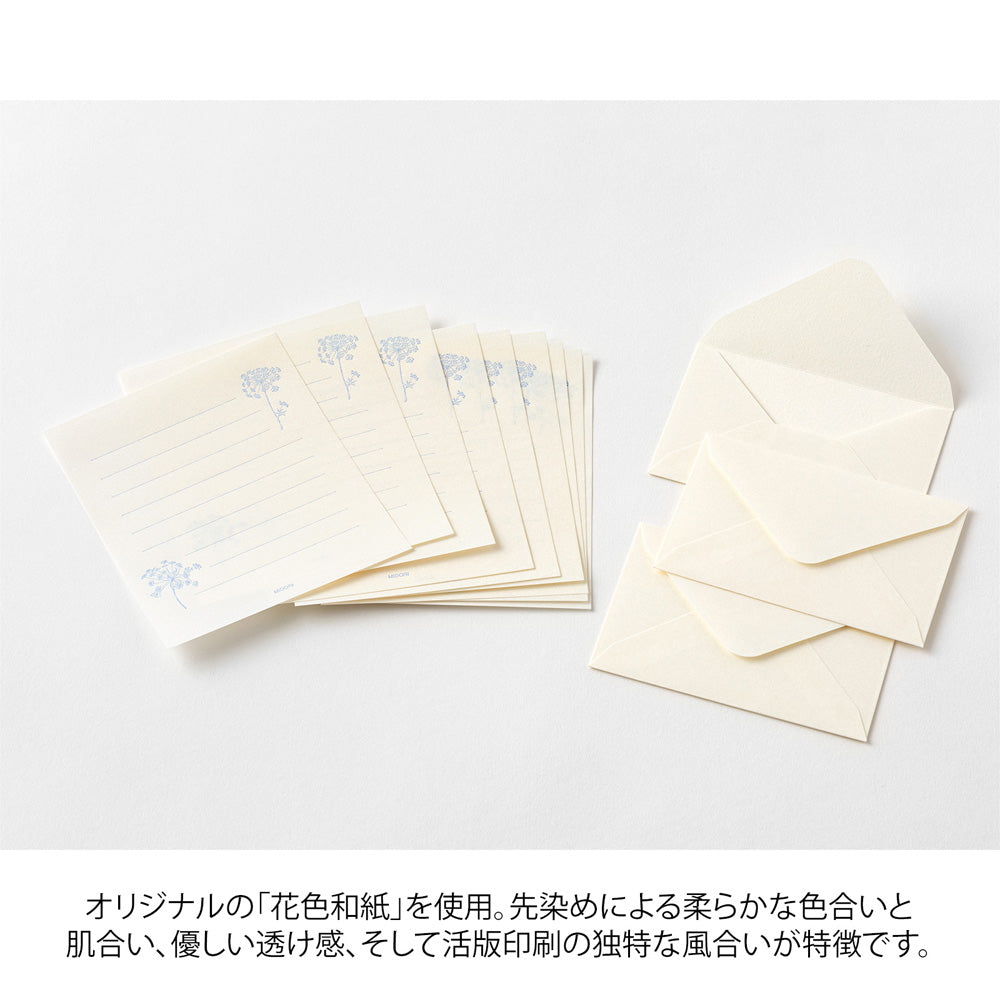 Mini Letter Set Washi Hanairo Blanc