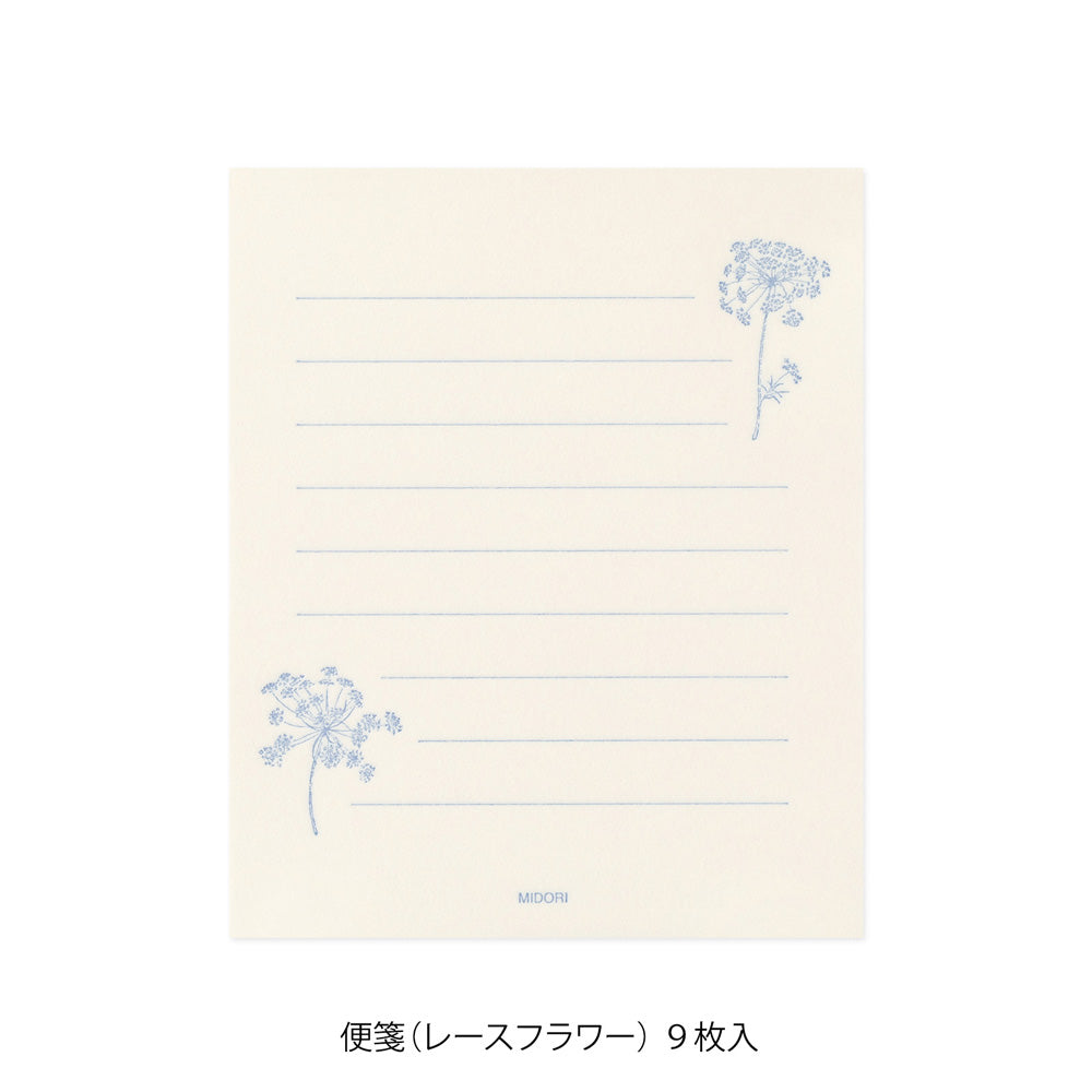 Mini Letter Set Washi Hanairo Blanc