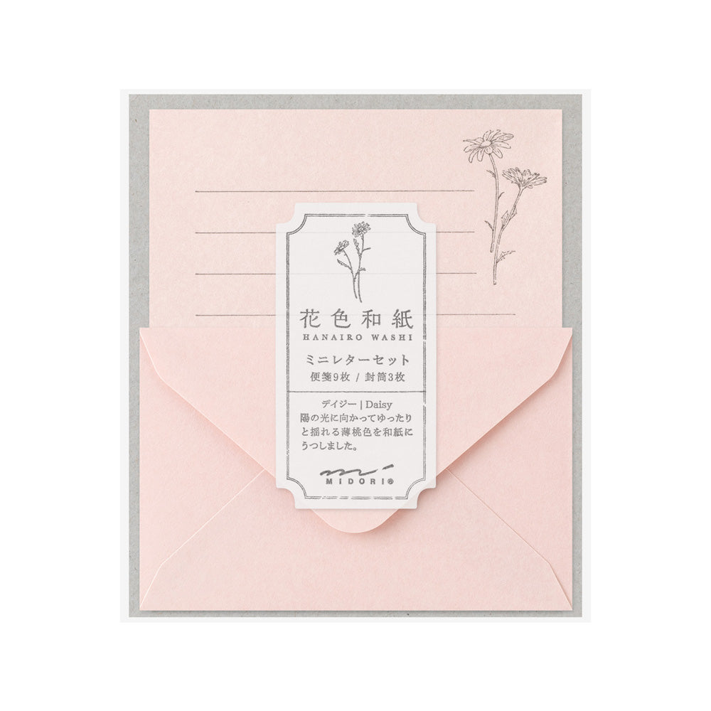 Mini Letter Set Washi Hanairo Rose