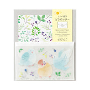Mini Enveloppes / Papier à lettres; Stickers Oiseaux Baies