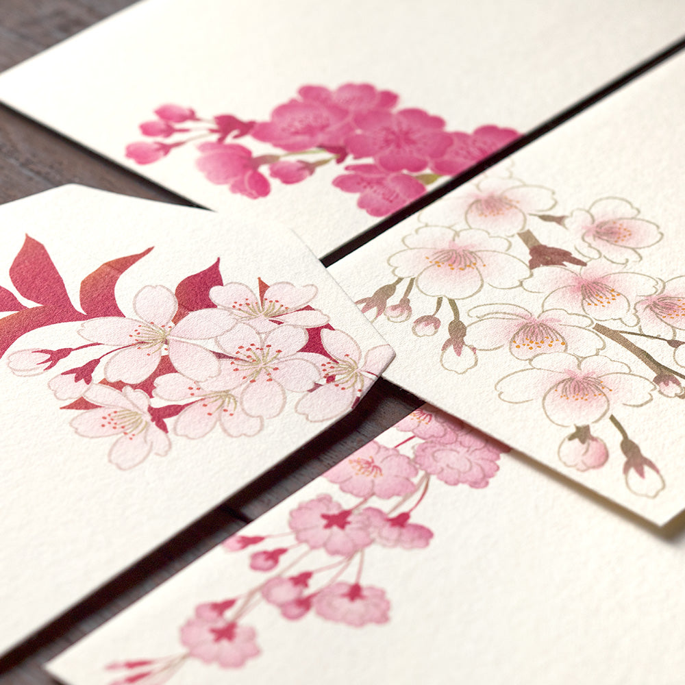 Enveloppes, Fleurs de cerisier à 4 motifs