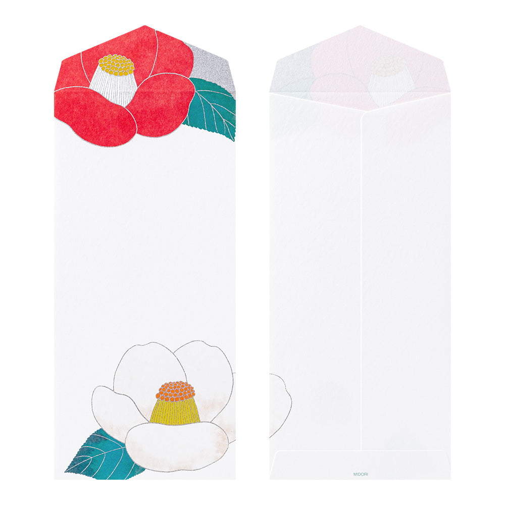 Enveloppes, Camélia Rouge et Blanc
