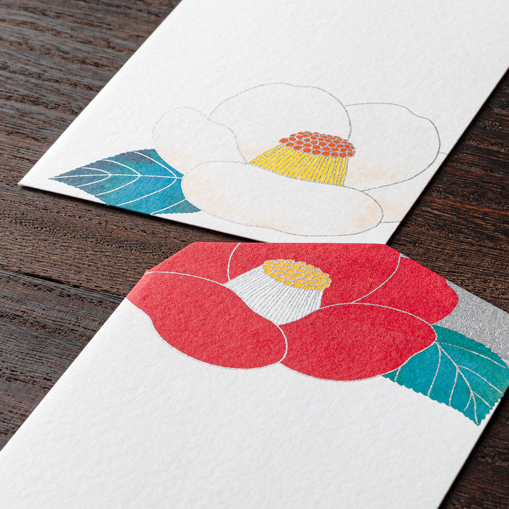 Enveloppes, Camélia Rouge et Blanc