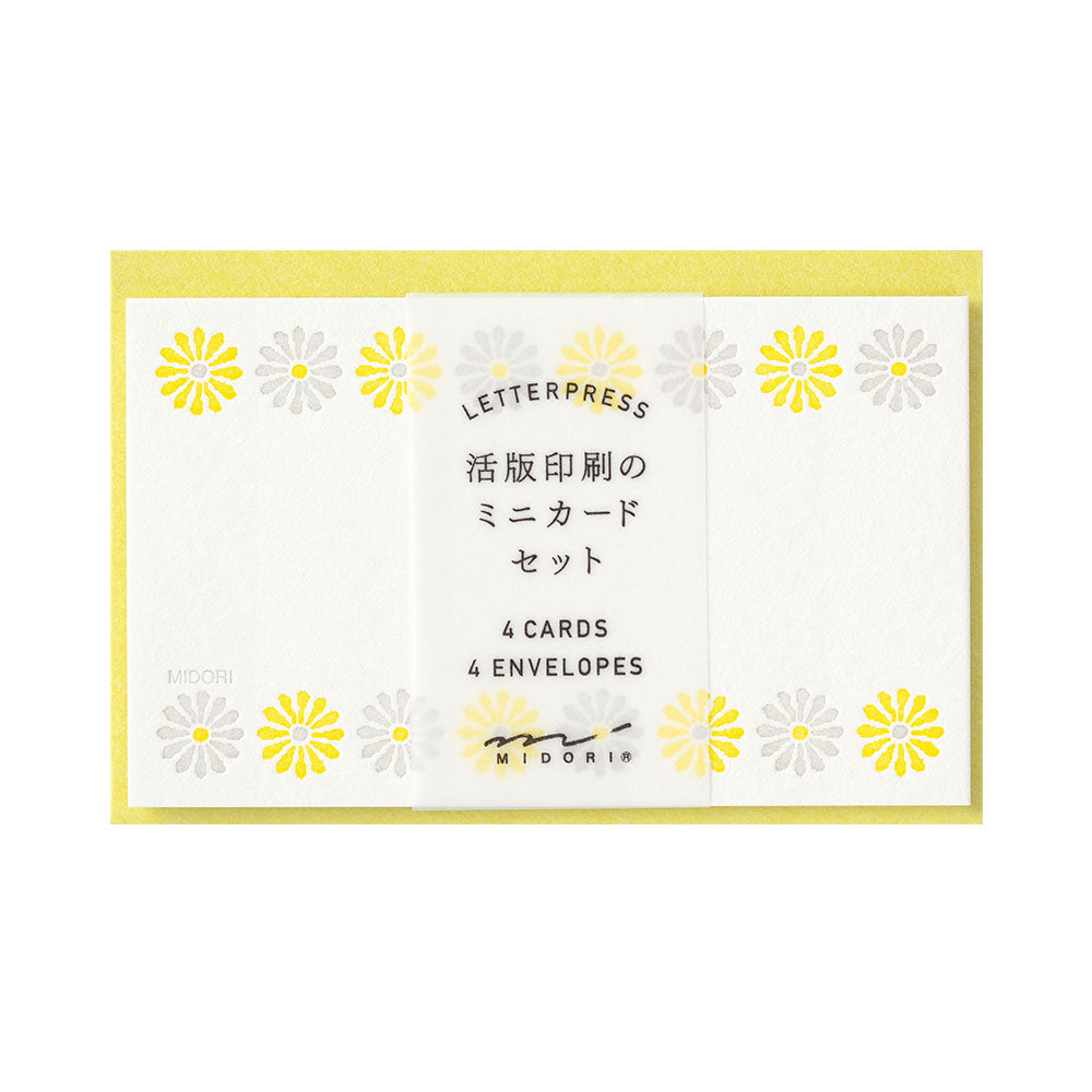 Letter Press Mini, Fleurs Jaune