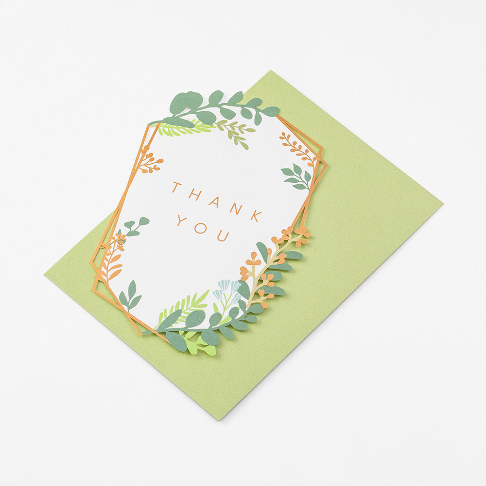 Carte découpe laser Feuilles