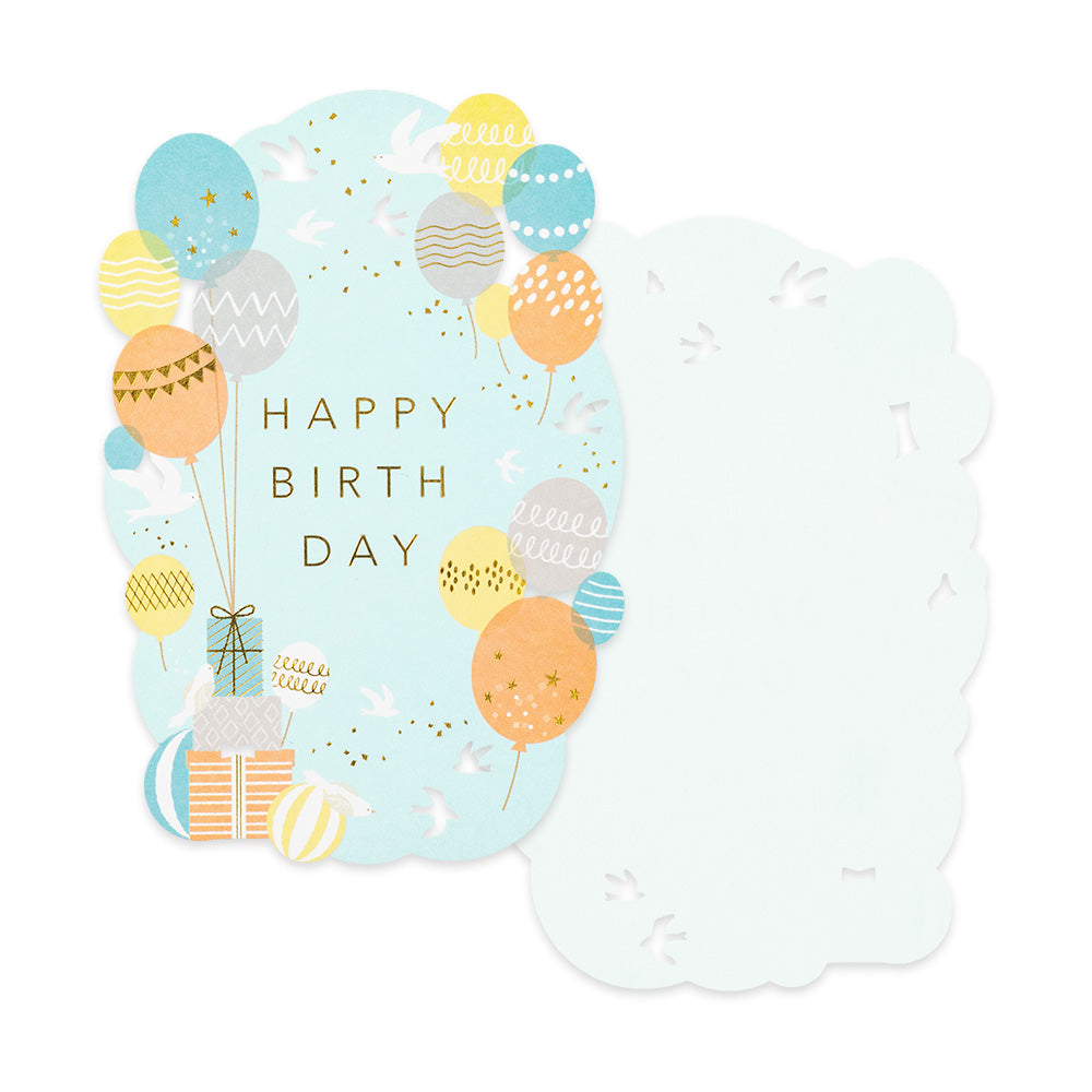 Carte découpe laser Anniversaire gonflé