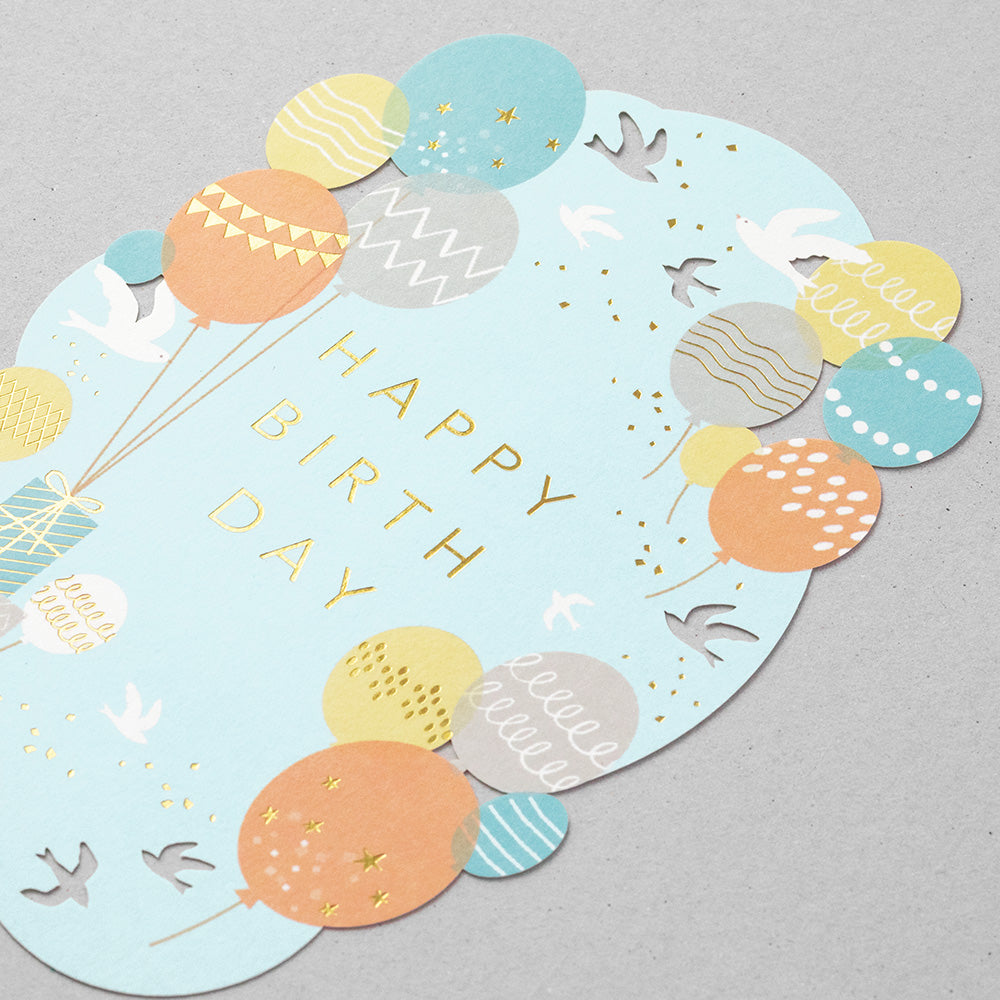 Carte découpe laser Anniversaire gonflé